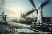 SRN4 The Prince of Wales (GH-2054) destroyed by fire at Dover